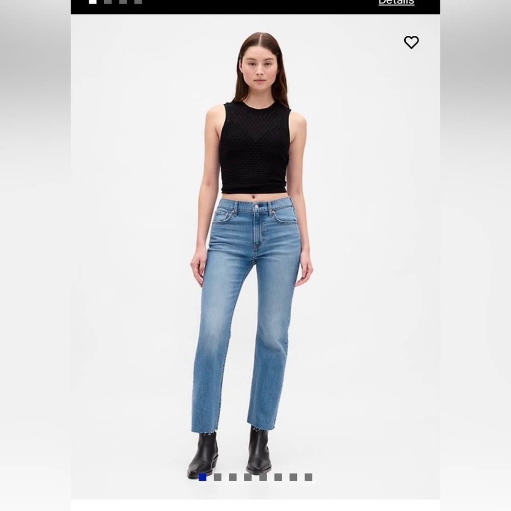 GAP Light Blue high rise 90s slim straight crop jeans